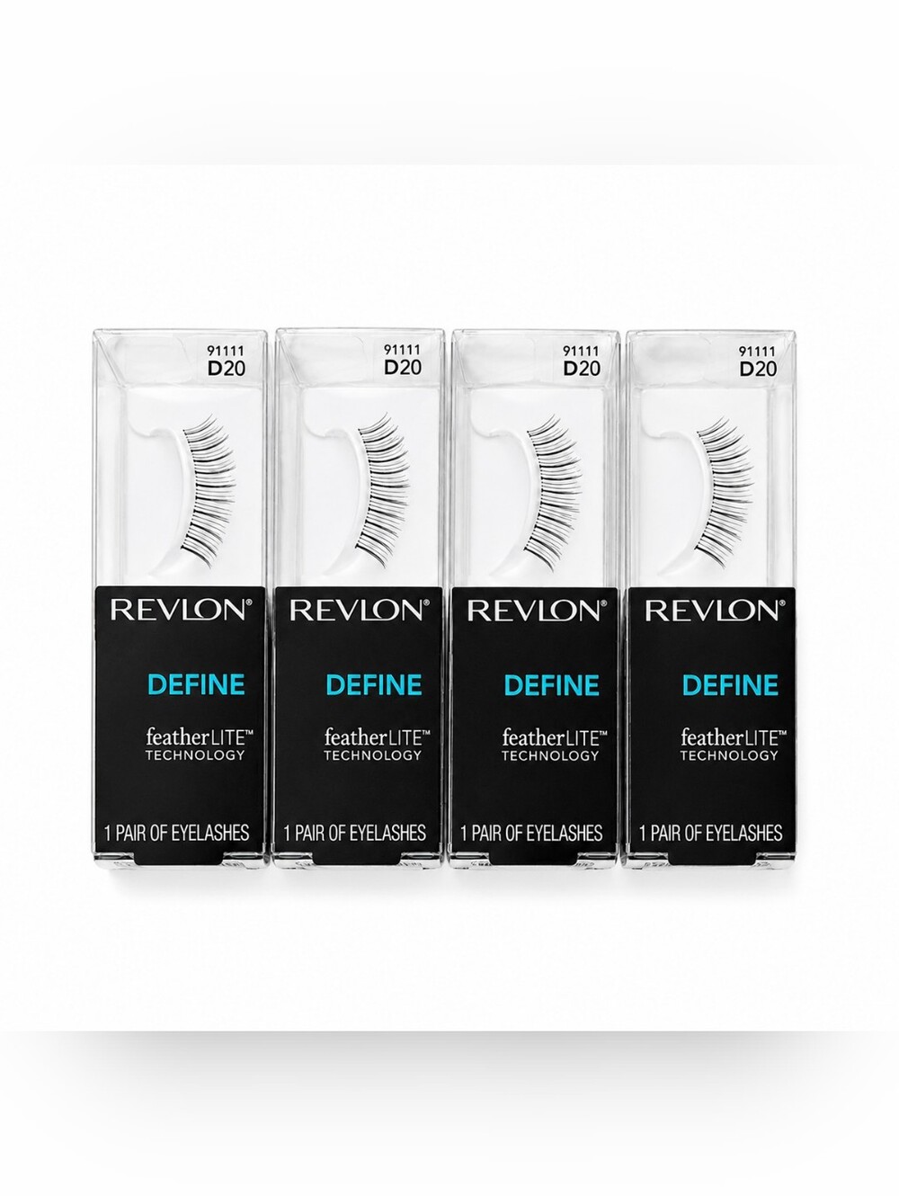 4 pairs Revlon D20 DEFINE Featherlite Technology False Eyelashes